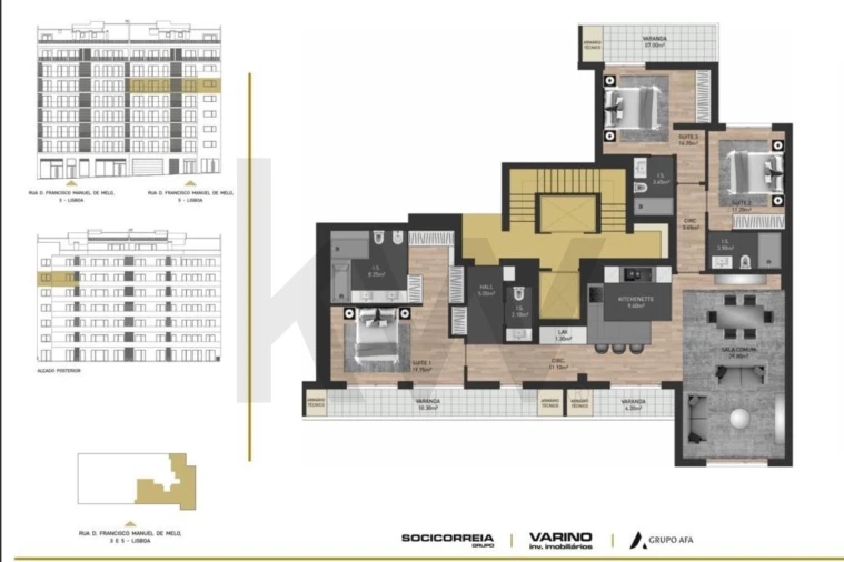 Apartamento T3 para Venda em Avenidas Novas Foto 31