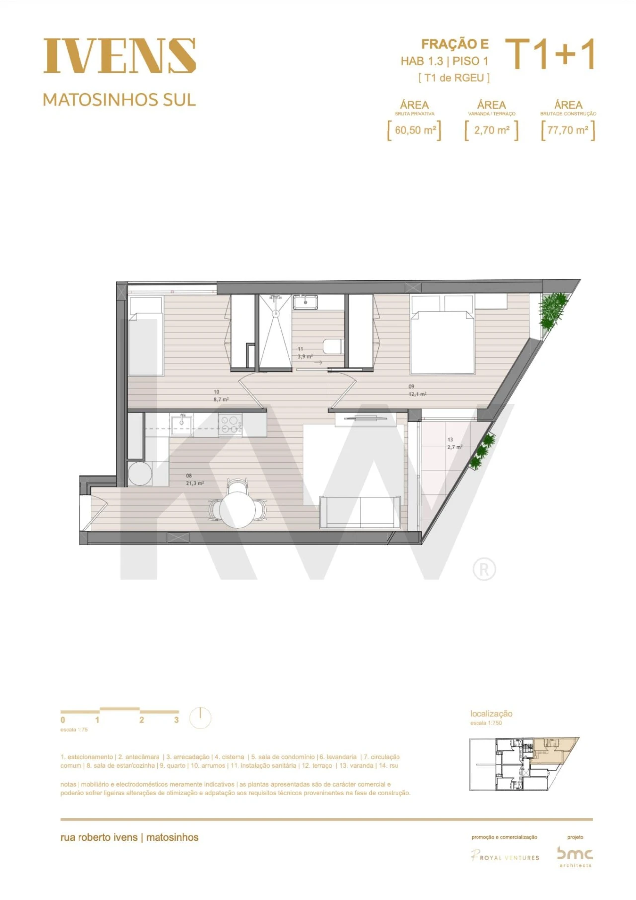 Apartamento T1 para Venda em Matosinhos e Leça da Palmeira Foto 5