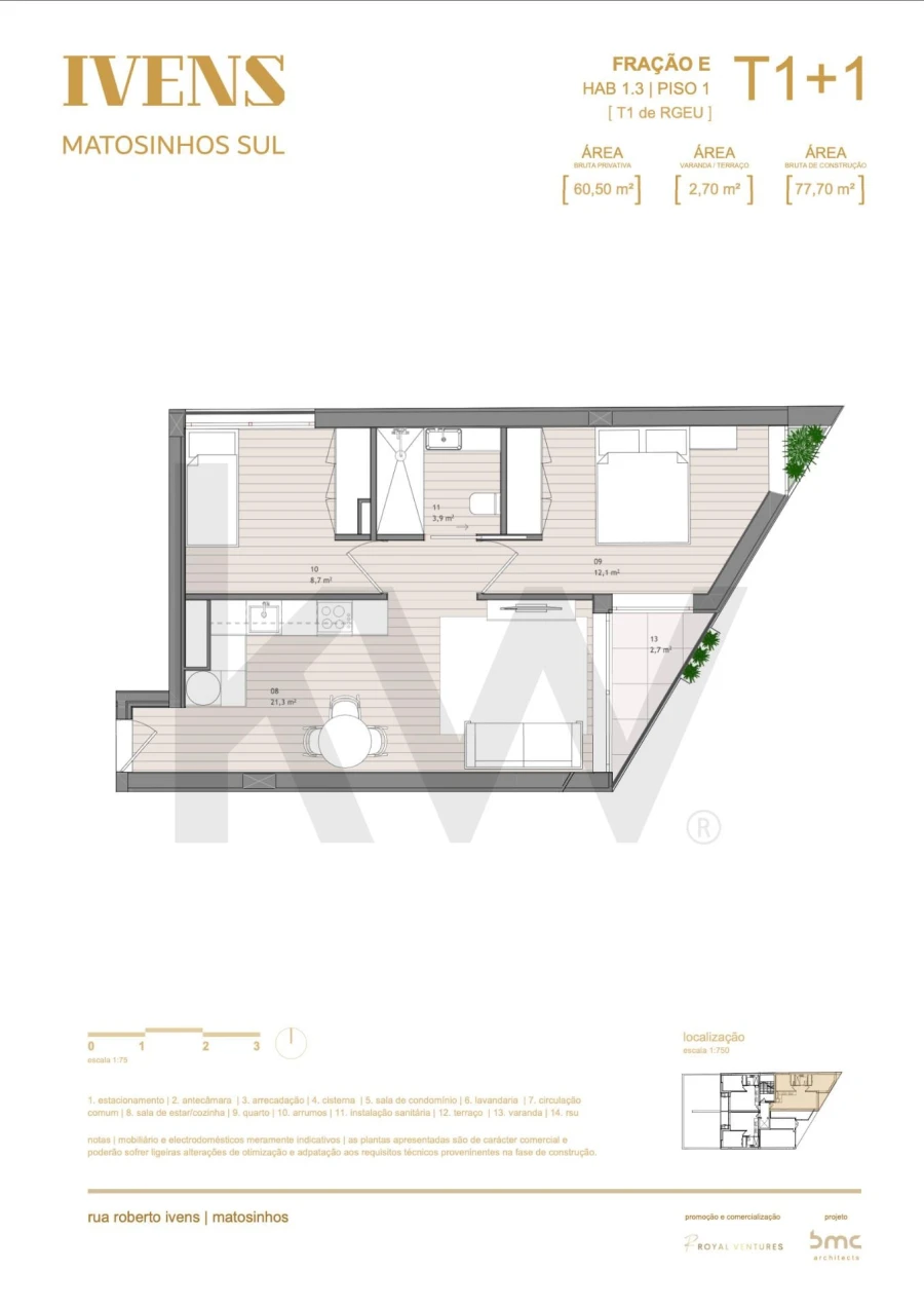 Apartamento T1 para Venda em Matosinhos e Leça da Palmeira Foto 5