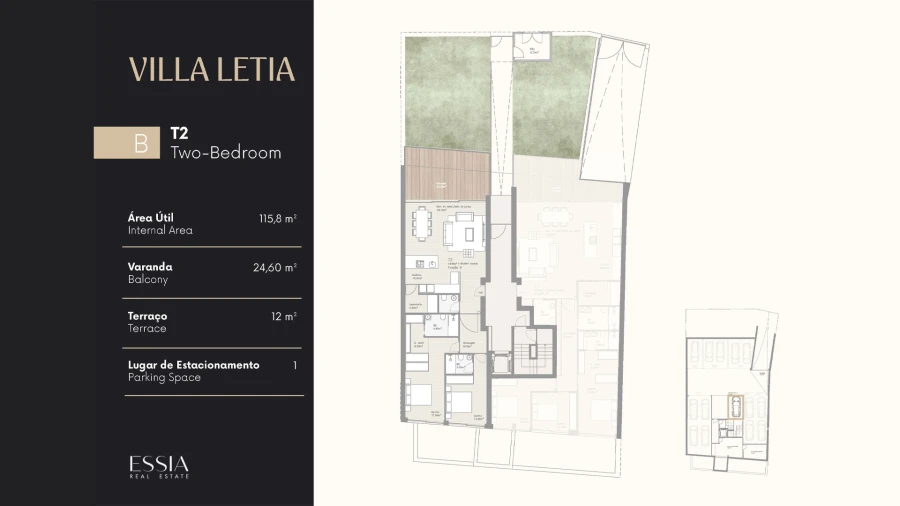 Apartamento T2 para Venda em Matosinhos e Leça da Palmeira Planta 1