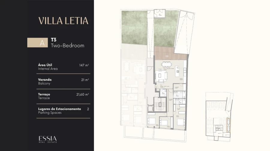 Apartamento T3 para Venda em Matosinhos e Leça da Palmeira Planta 1