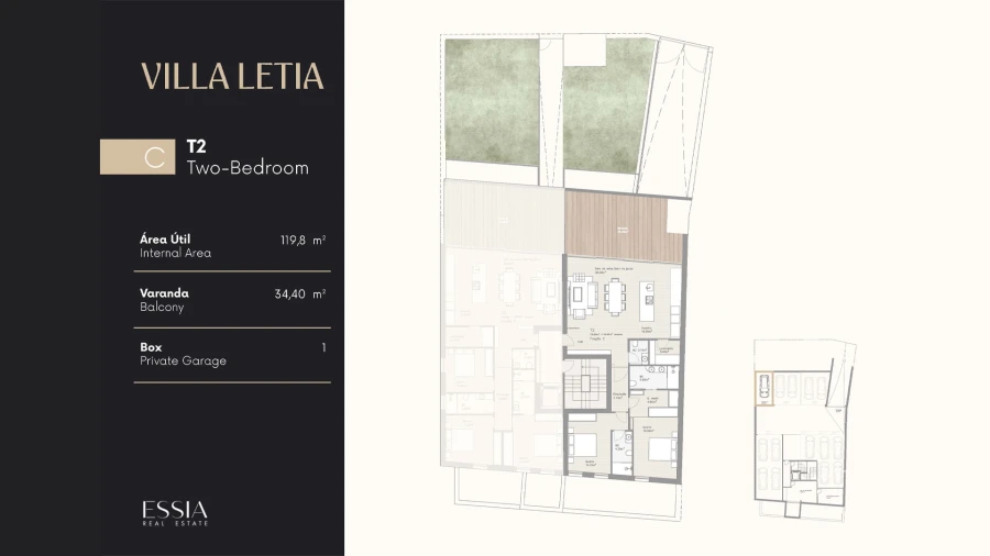 Apartamento T2 para Venda em Matosinhos e Leça da Palmeira Planta 1
