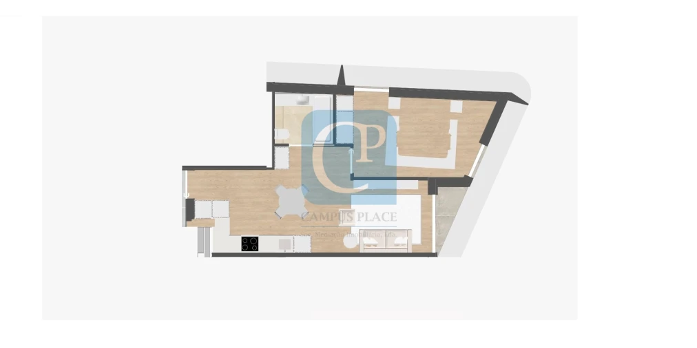 Apartamento T1 para Venda em Matosinhos e Leça da Palmeira Planta 1