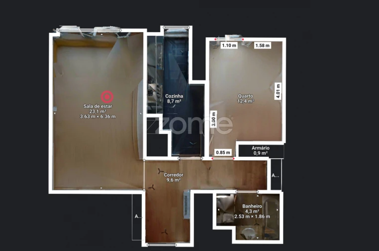 Apartamento T1 para Arrendamento em Parque das Nações Planta 1