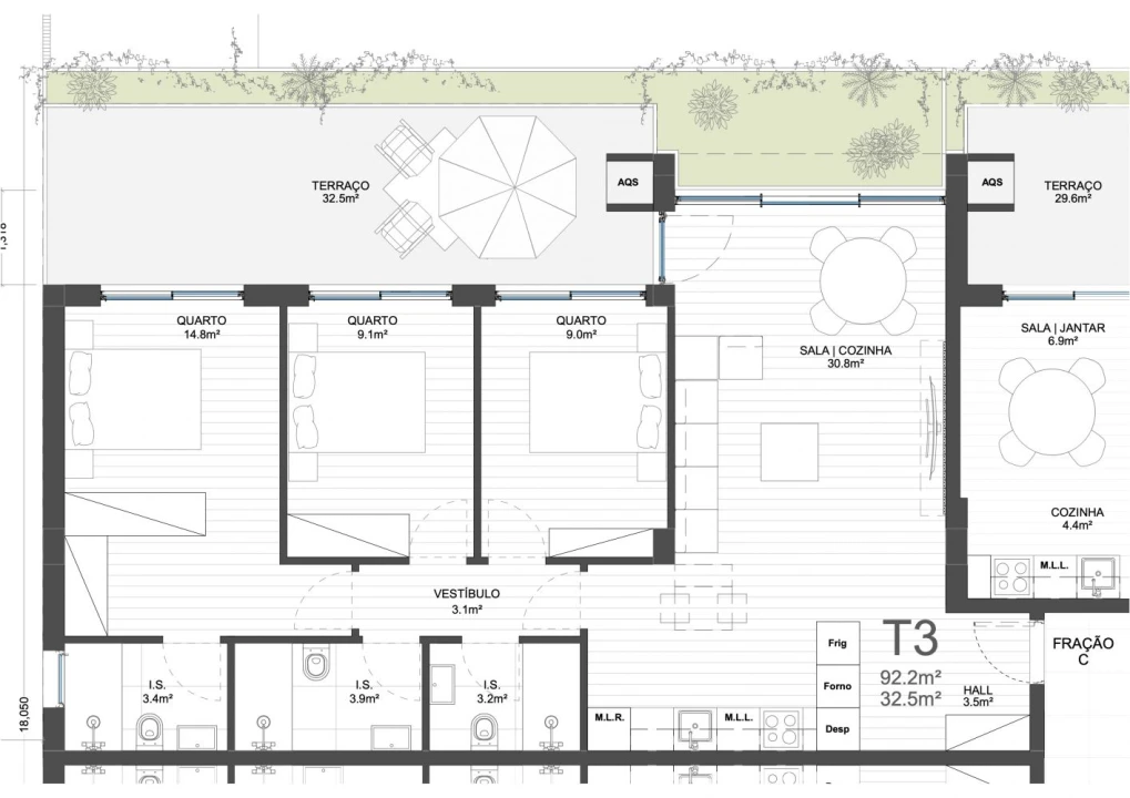 Apartamento T3 para Venda em Cidade da Maia Foto 10