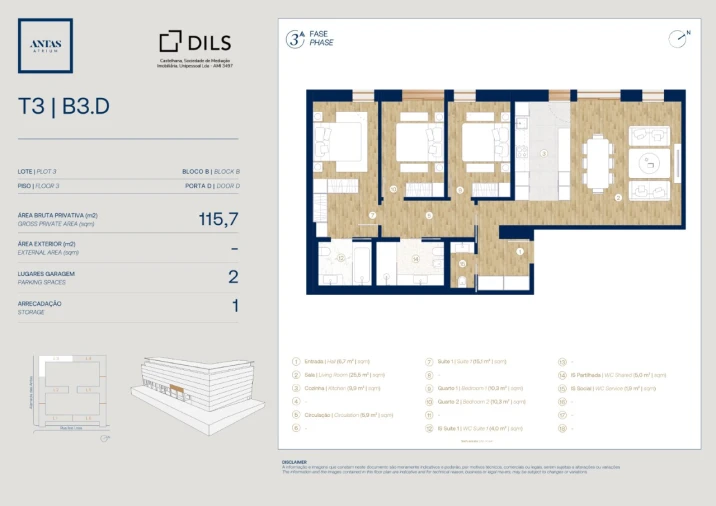Apartamento T3 para Venda em Campanhã Planta 1