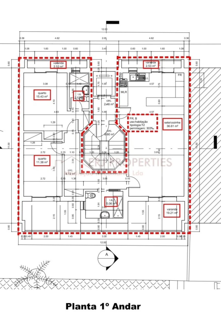 Apartamento T2 para Venda em Altura Foto 1