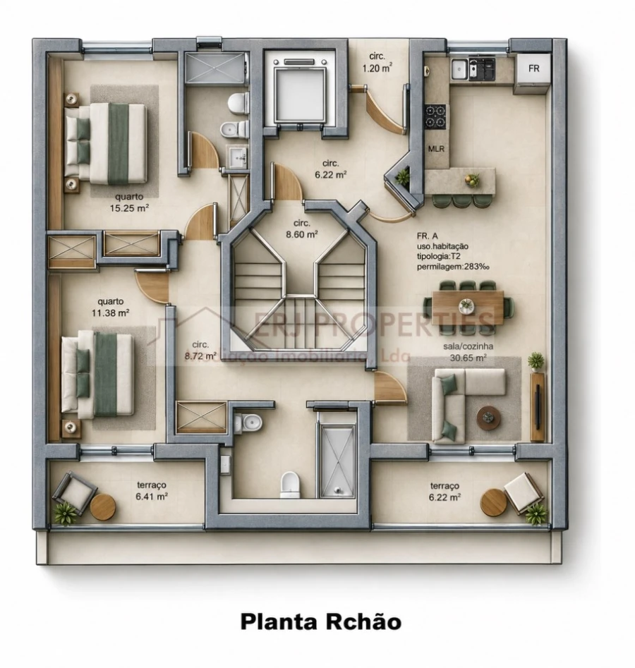 Apartamento T2 para Venda em Altura Foto 2