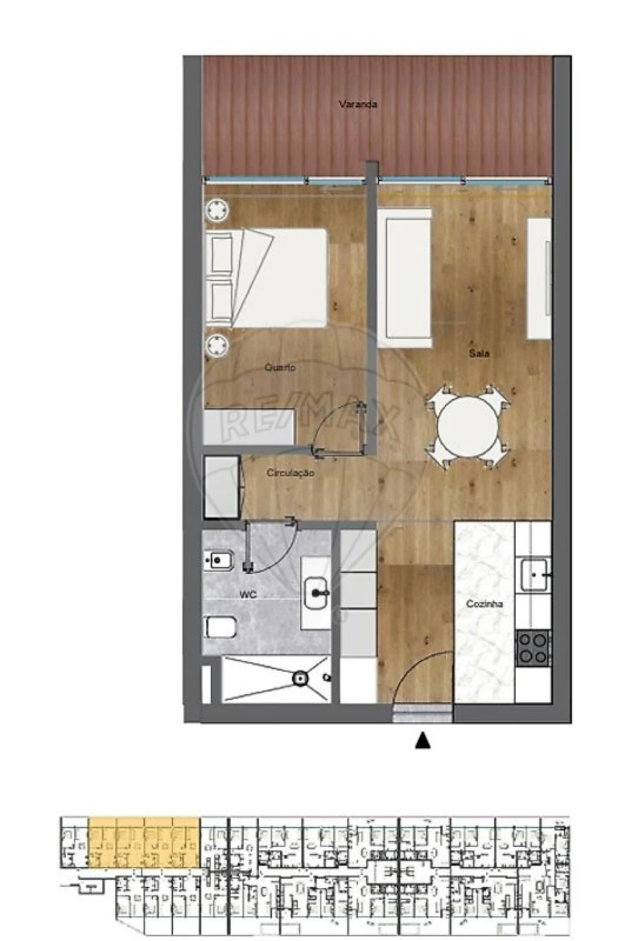 Apartamento T1 para Arrendamento em Santa Marinha e São Pedro da Afurada Foto 3