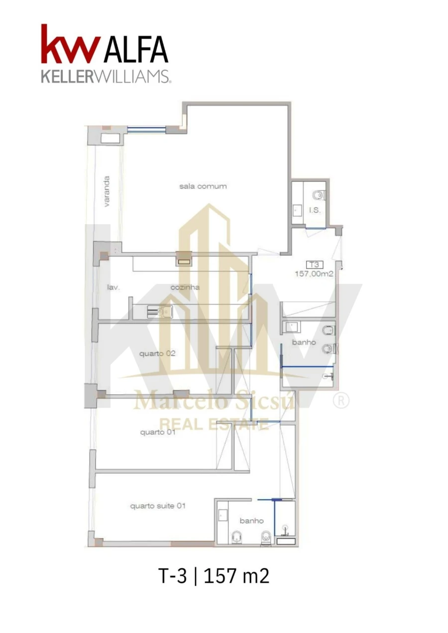 Apartamento T3 para Venda em Cedofeita, Santo Ildefonso, Sé, Miragaia, São Nicolau e Vitória Planta 1