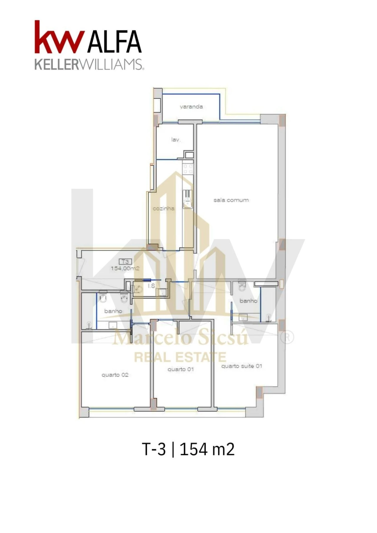 Apartamento T3 para Venda em Cedofeita, Santo Ildefonso, Sé, Miragaia, São Nicolau e Vitória Planta 2