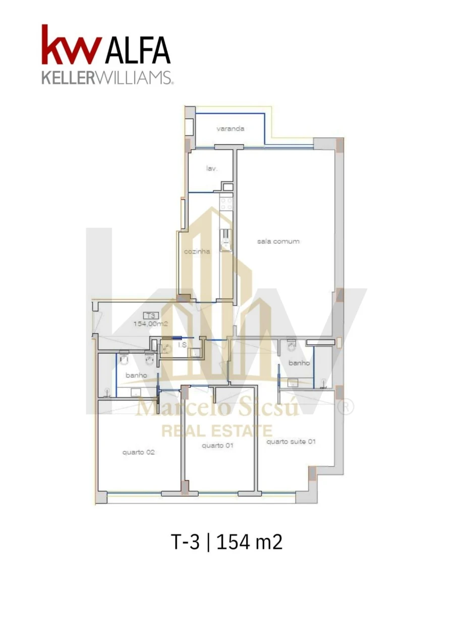 Apartamento T3 para Venda em Cedofeita, Santo Ildefonso, Sé, Miragaia, São Nicolau e Vitória Planta 2