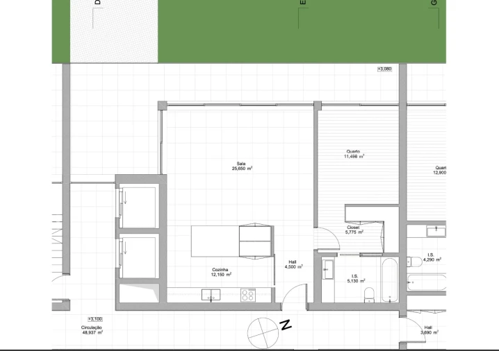 Apartamento T1 para Venda em São Martinho do Porto Planta 1