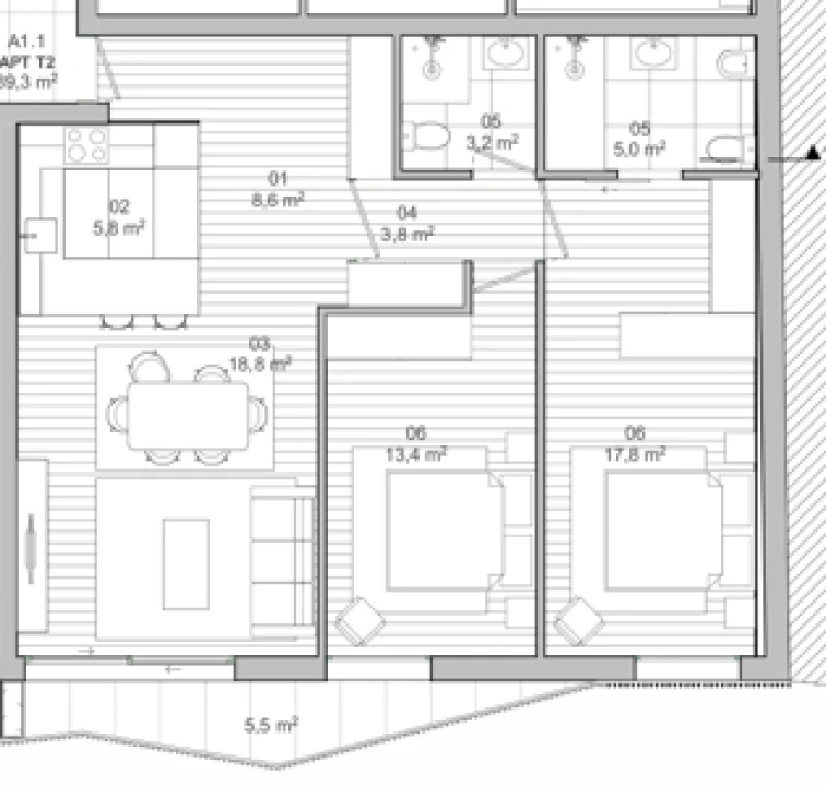 Apartamento T2 para Venda em Matosinhos e Leça da Palmeira Foto 11