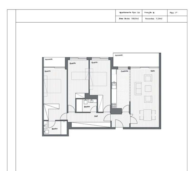 Apartamento T3 para Venda em Canidelo Foto 11