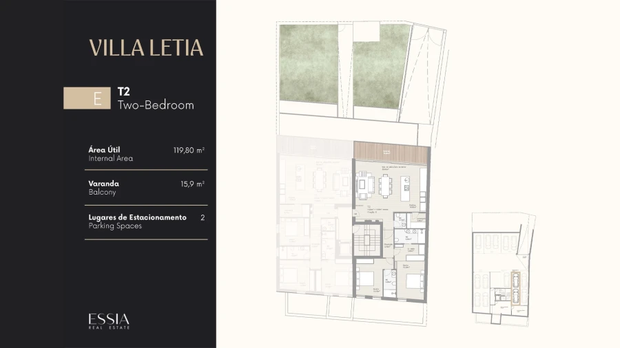 Apartamento T2 para Venda em Matosinhos e Leça da Palmeira Planta 1