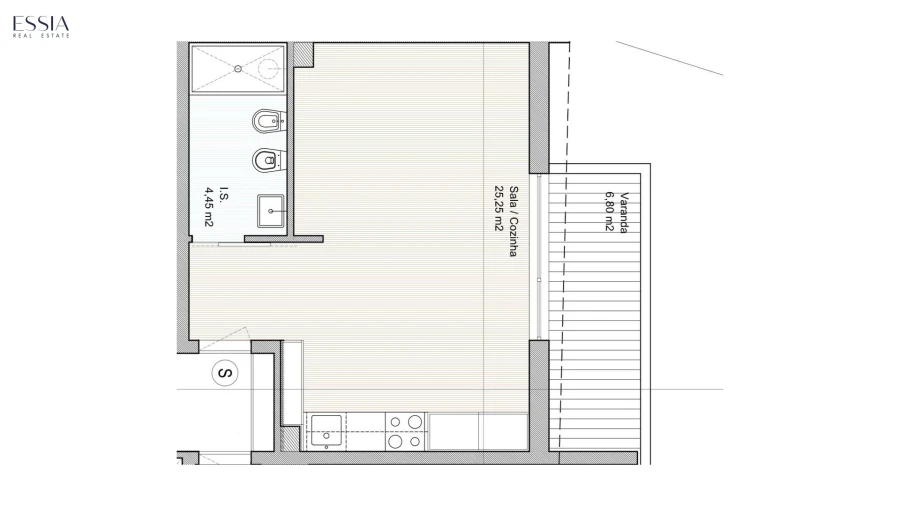 Apartamento T0 para Venda em Cedofeita, Santo Ildefonso, Sé, Miragaia, São Nicolau e Vitória Planta 1