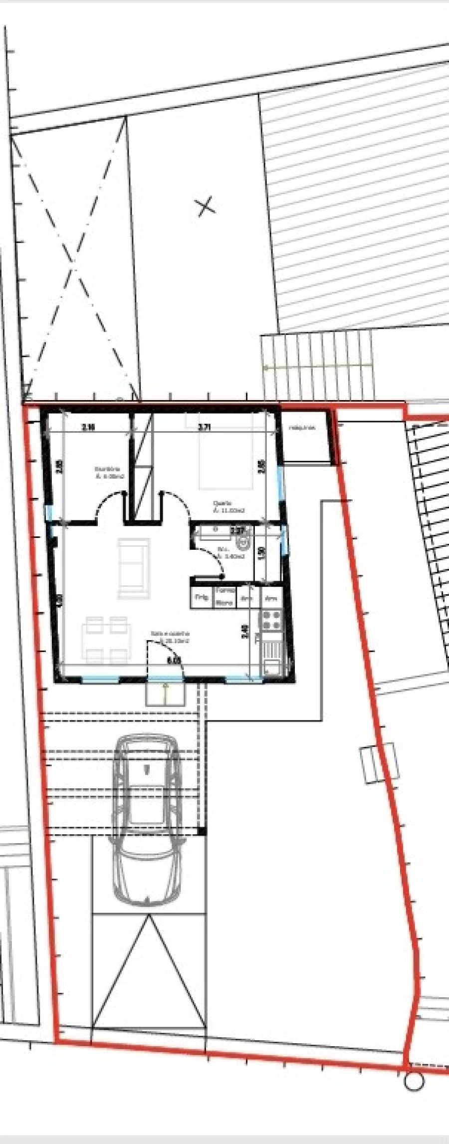 Moradia T1 para Venda em Darque Planta 1
