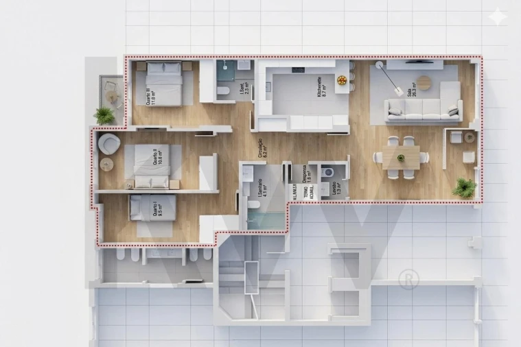 Apartamento T3 para Venda em Queluz e Belas Foto 1