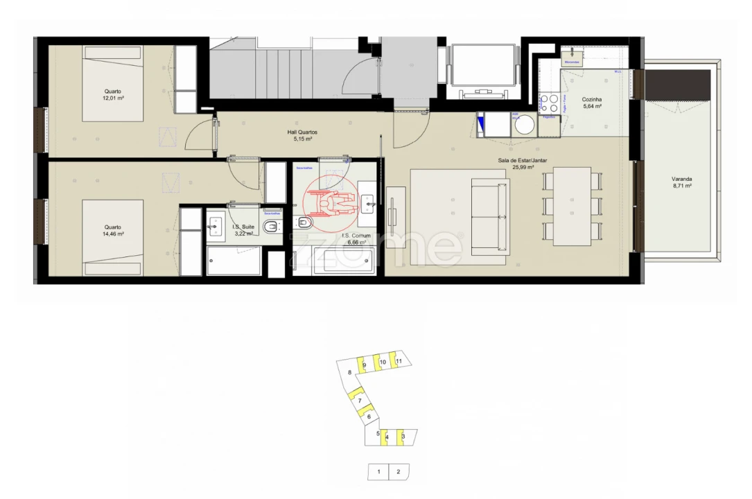 Apartamento T2 para Venda em Lordelo do Ouro e Massarelos Foto 16