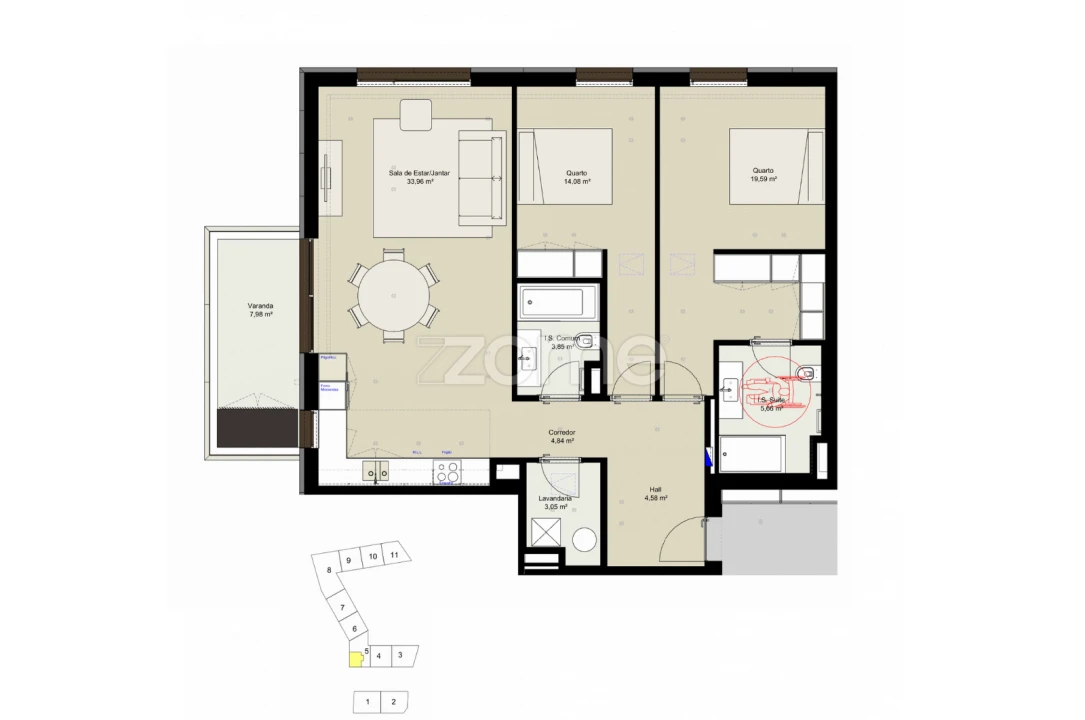Apartamento T2 para Venda em Lordelo do Ouro e Massarelos Foto 16