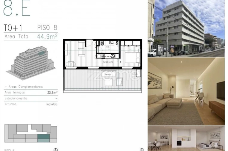Apartamento T1 para Venda em Matosinhos e Leça da Palmeira Foto 3
