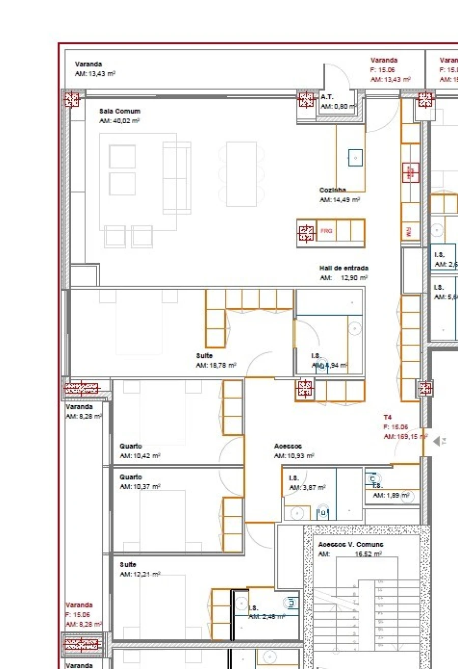 Apartamento T4 para Venda em Ramalde Planta 1