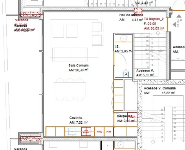 Apartamento T3 para Venda em Ramalde Planta 1