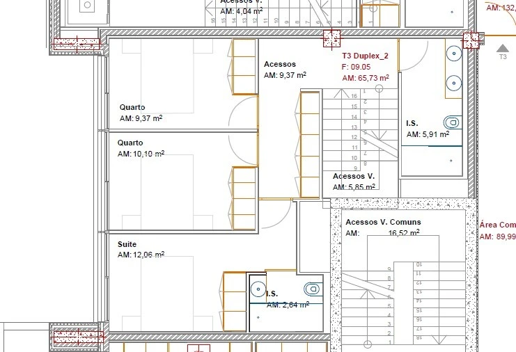 Apartamento T3 para Venda em Ramalde Planta 2