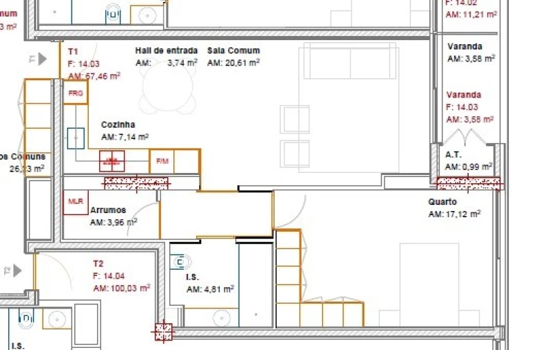 Apartamento T1 para Venda em Ramalde Planta 1
