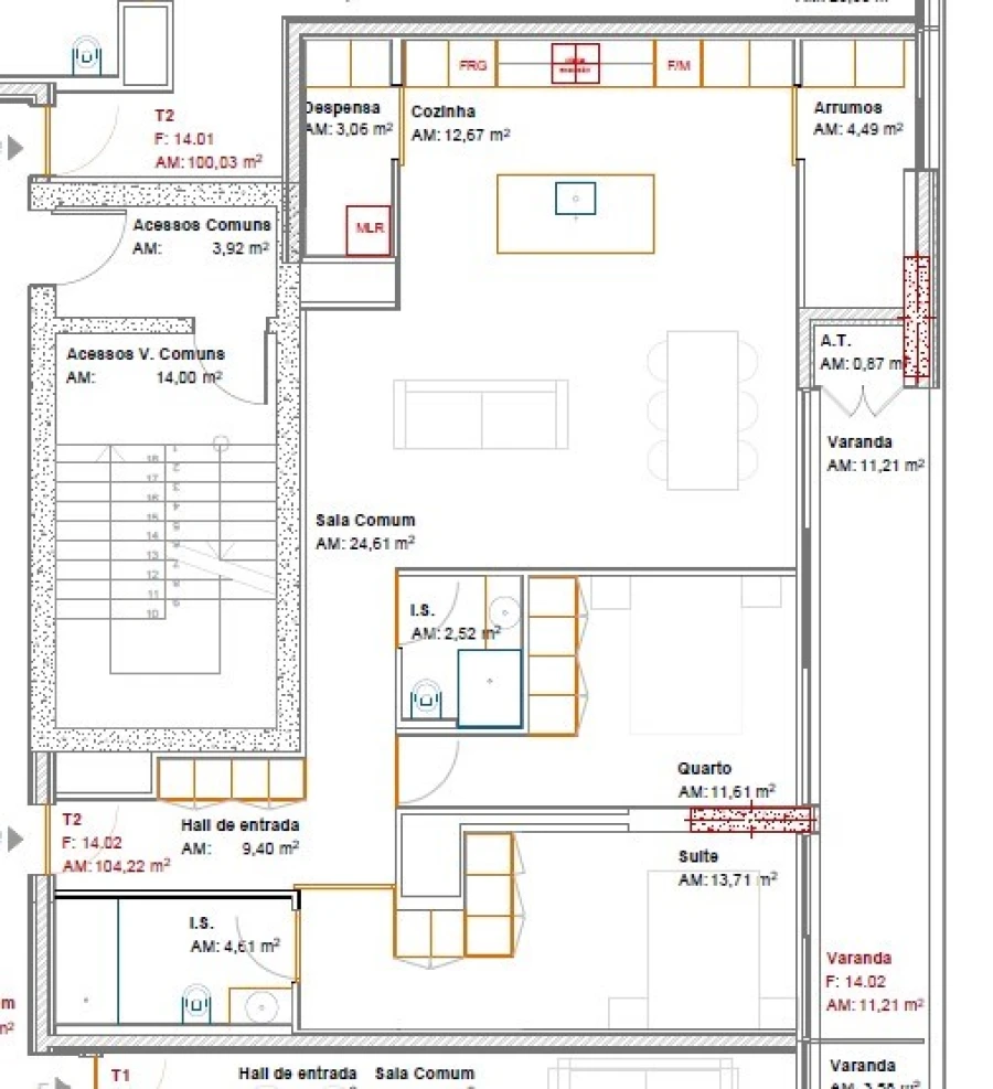 Apartamento T2 para Venda em Ramalde Planta 1