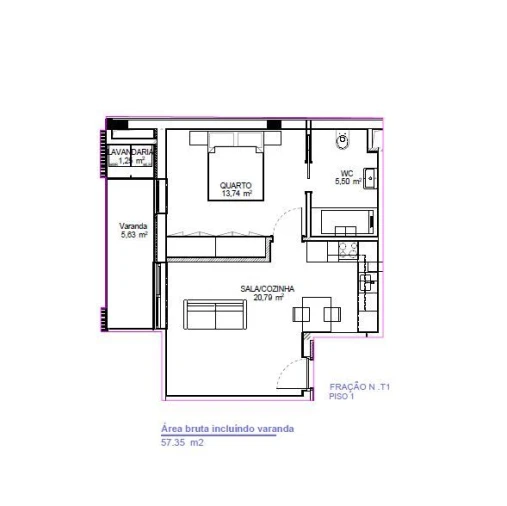 Apartamento T1 para Venda em Bonfim Foto 11