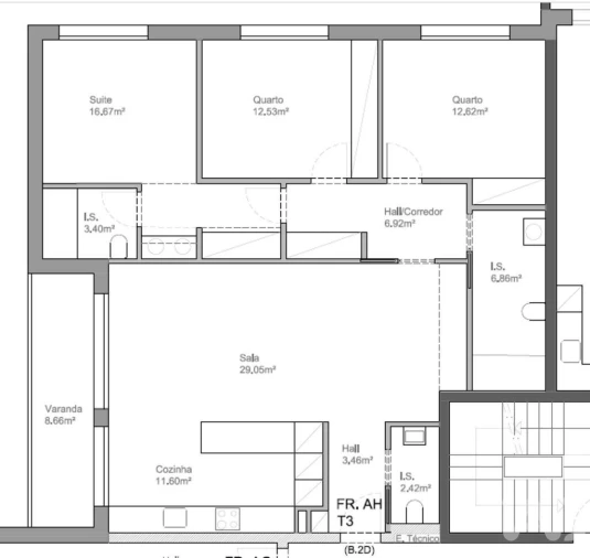 Apartamento T3 para Venda em Leiria, Pousos, Barreira e Cortes Foto 3