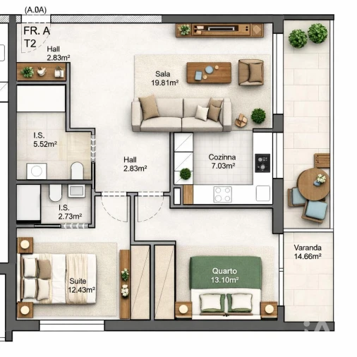 Apartamento T2 para Venda em Leiria, Pousos, Barreira e Cortes
