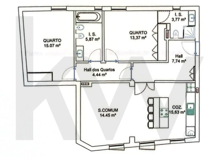 Apartamento T2 para Arrendamento em Ramalde Foto 26