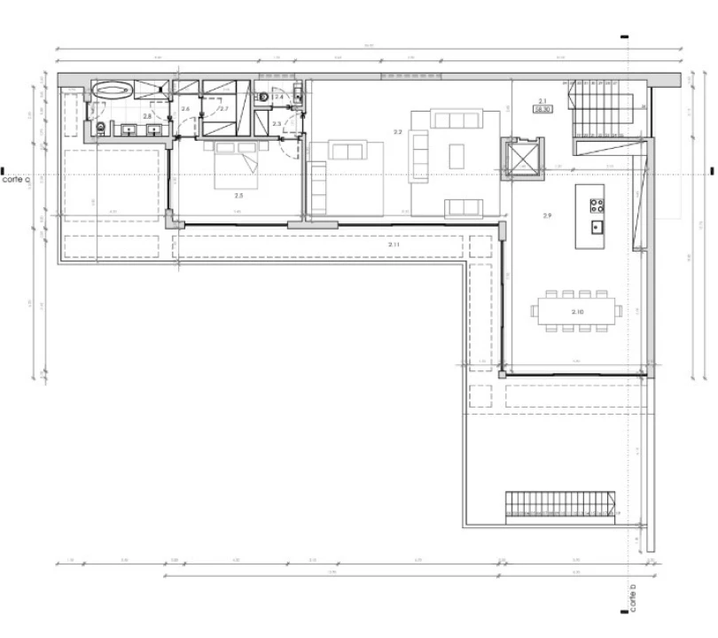 Moradia T4 para Venda em Odiaxere Planta 2