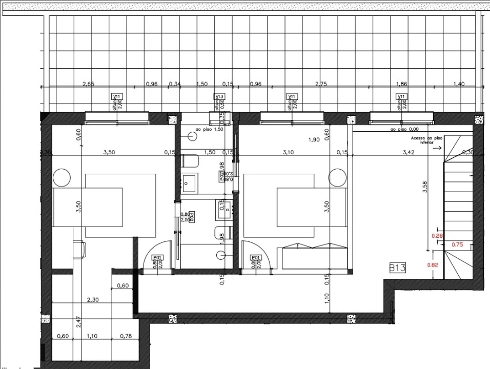 Apartamento T2 para Venda em Parceiros e Azoia Planta 2