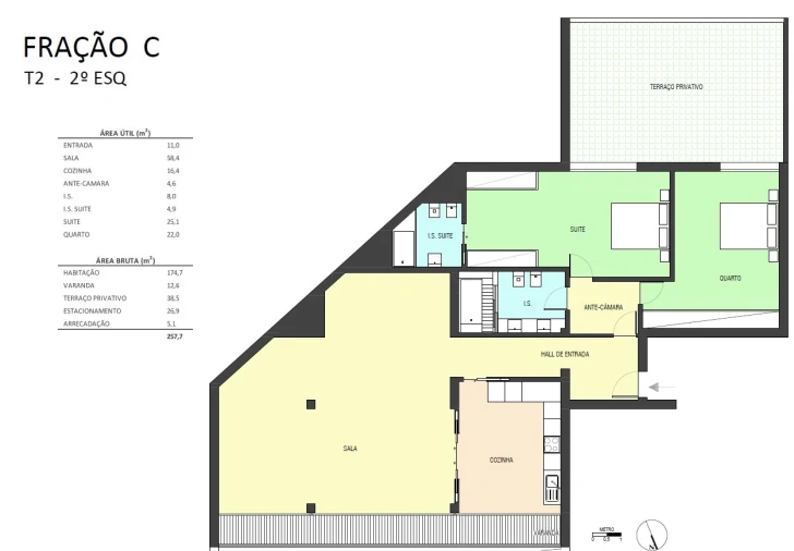 Apartamento T2 para Venda em Santa Clara Planta 1