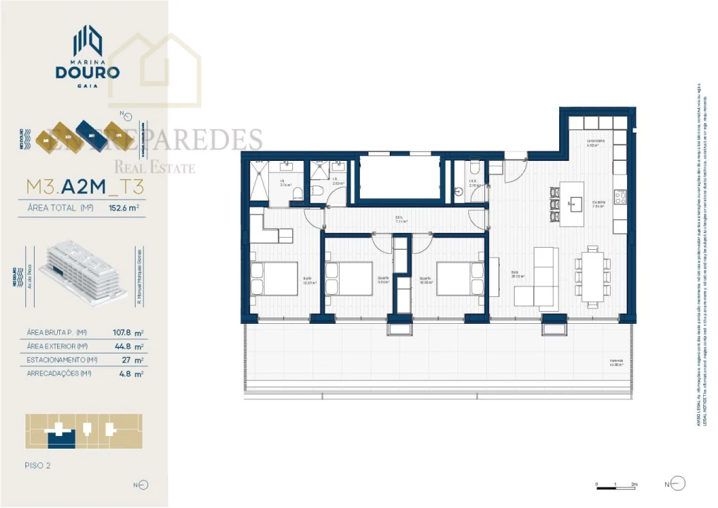 Apartamento T3 para Venda em Canidelo Foto 46