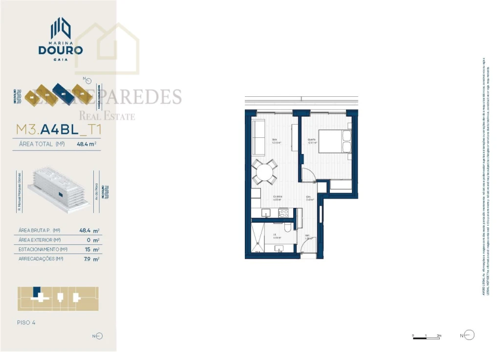 Apartamento T1 para Venda em Santa Marinha e São Pedro da Afurada Foto 26
