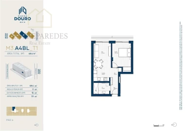 Apartamento T1 para Venda em Santa Marinha e São Pedro da Afurada