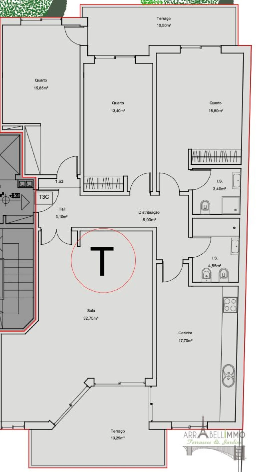 Apartamento T3 para Venda em Quelfes Foto 30
