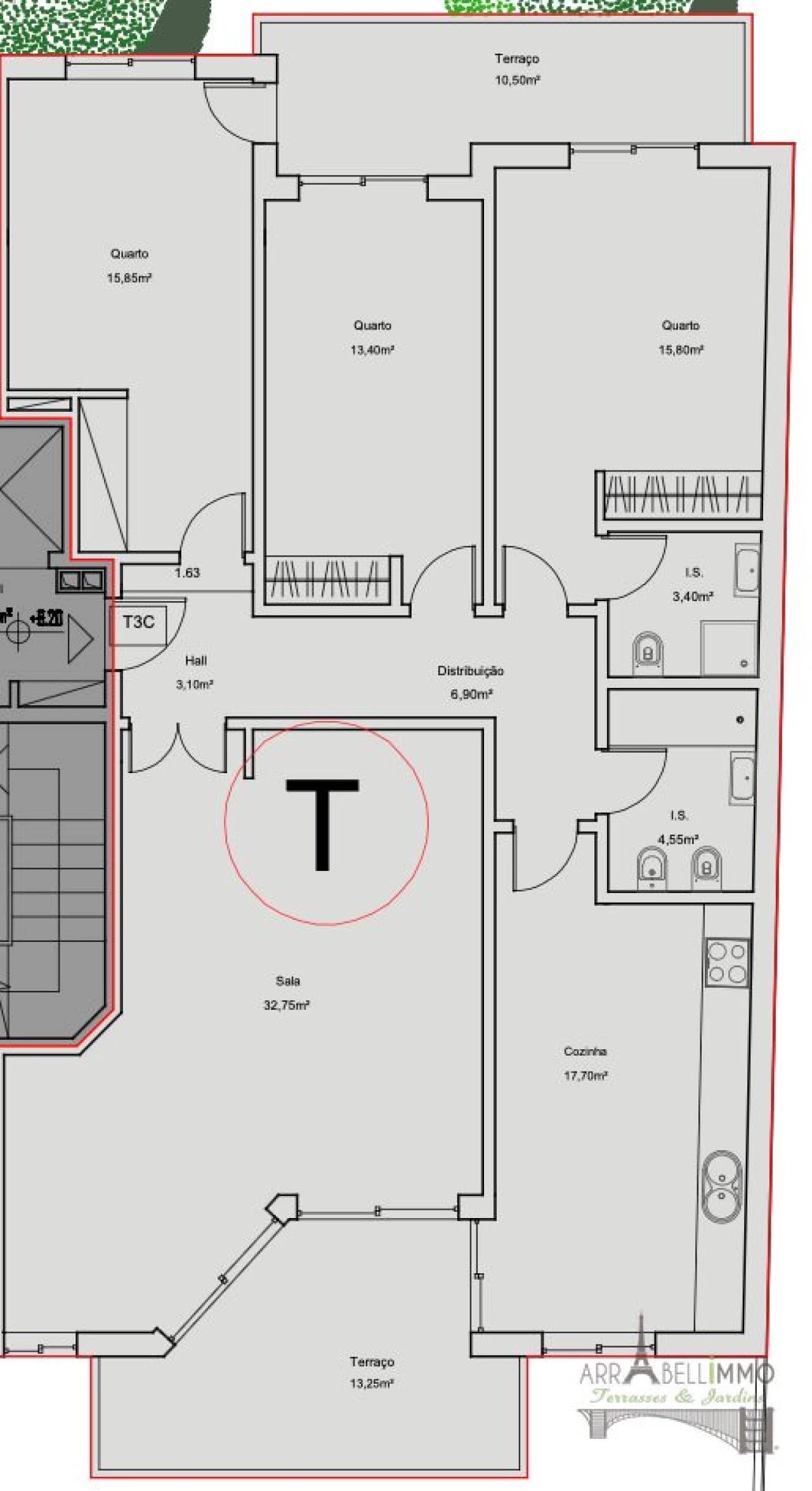 Apartamento T3 para Venda em Quelfes Foto 30