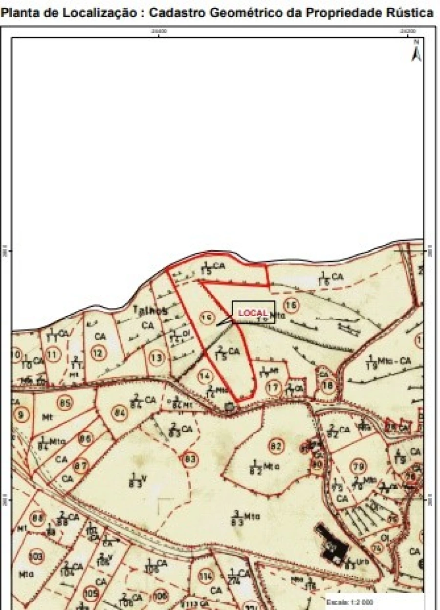 Terreno Agricola ou Rústico para Venda em Além da Ribeira e Pedreira Planta 1