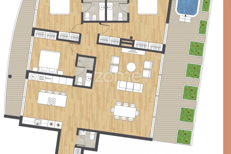 Apartamento T3 para Venda em Bonfim Planta 1