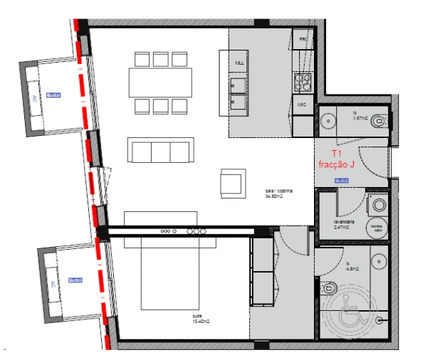 Apartamento T1 para Venda em São Bernardo Foto 20