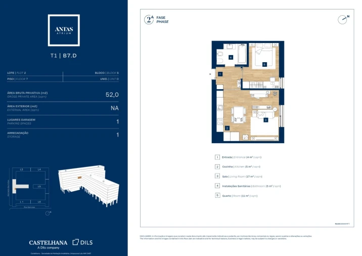 Apartamento T1 para Venda em Campanhã Planta 1