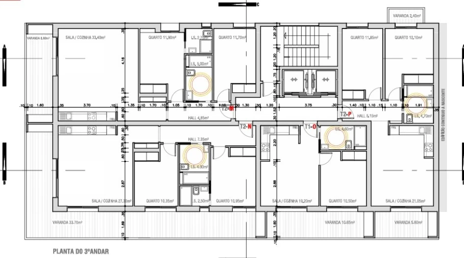 Apartamento T2 para Venda em Monte Gordo Planta 1