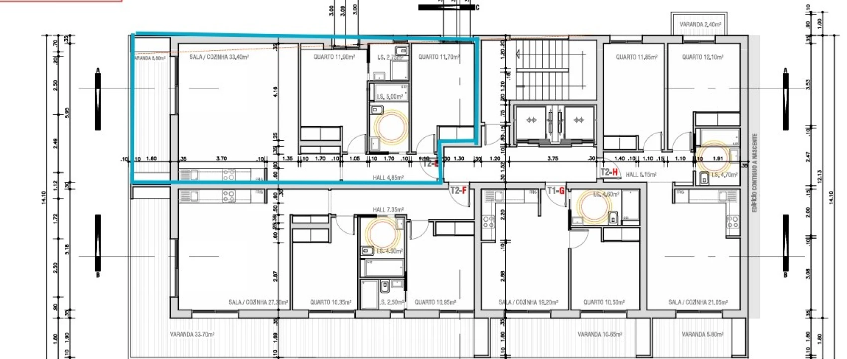 Apartamento T2 para Venda em Monte Gordo Planta 2