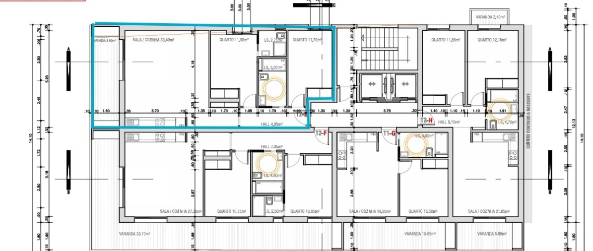 Apartamento T2 para Venda em Monte Gordo Planta 2
